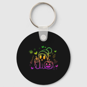 Porte-clés Cute Ghost Boire Café Halloween Ghost Café
