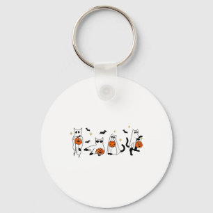Porte-clés Cute Ghost Chat Funny Halloween Costumes de tenue