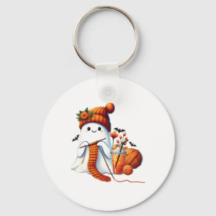 Porte-clés Cute Ghost Crochet Tricot Amateurs Halloween Café