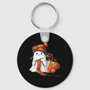 Porte-clés Cute Ghost Crochet Tricot Amateurs Halloween Café
