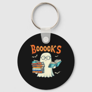 Porte-clés Cute Ghost Livre de lecture Livres Halloween Ensei