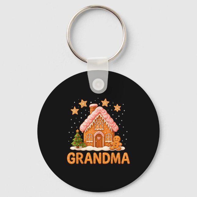 Porte-clés Cute Gingerbread Grandma Merry Christmas Funny  (Recto)