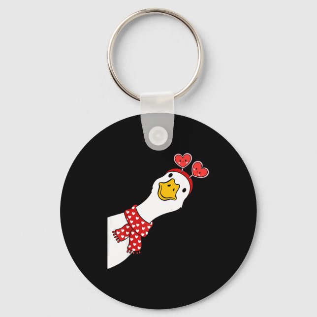 Porte-clés Cute Goose Xoxo Be Mine Happy Valentine's Day Wome (Recto)