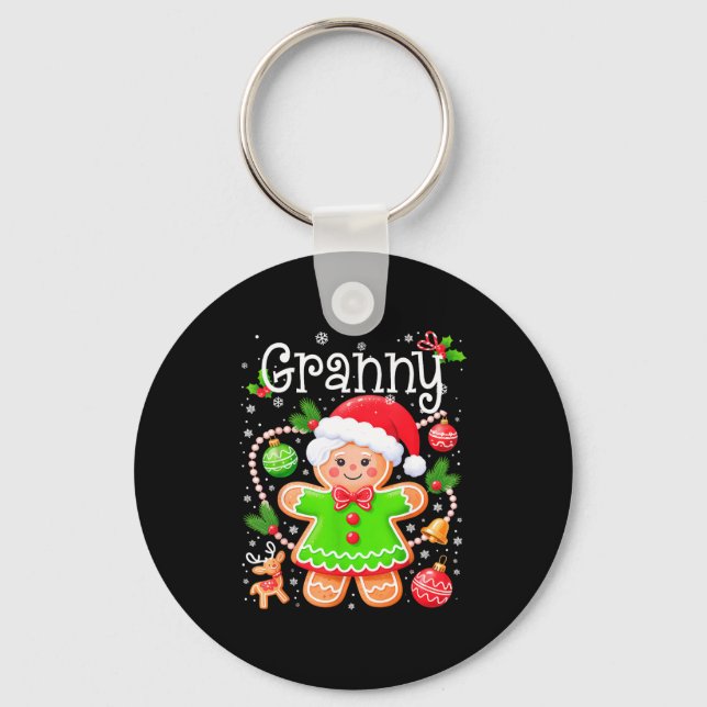 Porte-clés Cute Granny Gingerbread Family Matching Christmas  (Recto)