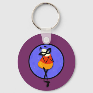 PORTE-CLÉS CUTE HALLOWEEN CANDY CORN ROUND BOTON PORTE - CLÉ