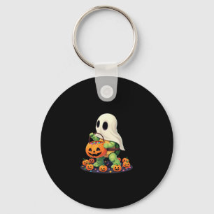 Porte-clés Cute Halloween Turtle Ghost avec bonbon (2)