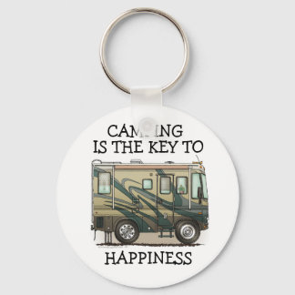 Porte-clés Cute Happy Camper Big RV Coach Motorhome