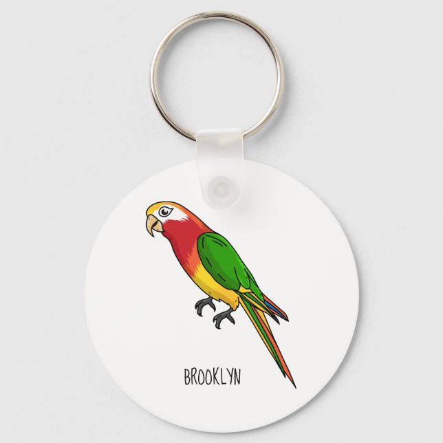 Porte-clés Cute happy parrot (Recto)