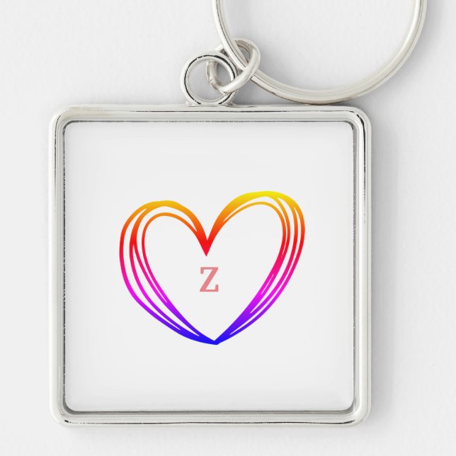 PORTE-CLÉS CUTE HEART NAME  KEYCHAIN (Devant)