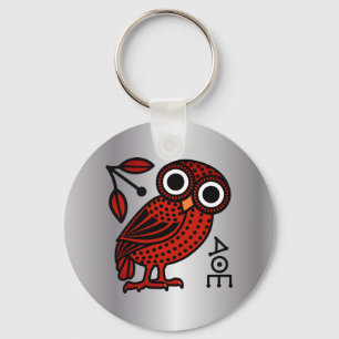 Porte-clés Cute hibou athénien Tetradrachm pièce grecque anti