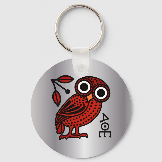 Porte-clés Cute hibou athénien Tetradrachm pièce grecque anti (Recto)