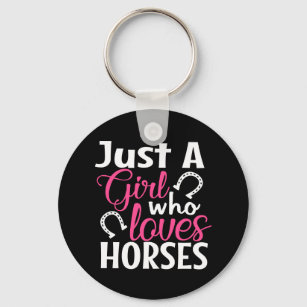 Porte-clés Cute Horse Lover Cowgirl Farm Country Horseback