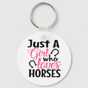 Porte-clés Cute Horse Lover Ferme-fille Ferme Pays Horseback