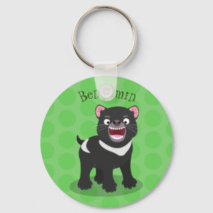 Porte-clés Cute hungry Tasmanian devil cartoon illustration