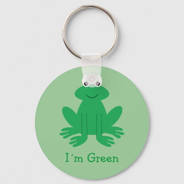 Porte-clés Cute "I´m Green" Cartoon Frog (Recto)