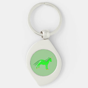 Porte-clés Cute Irish Green et Gold Unicorn