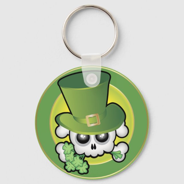 Porte-clés Cute Irish Skull (Recto)