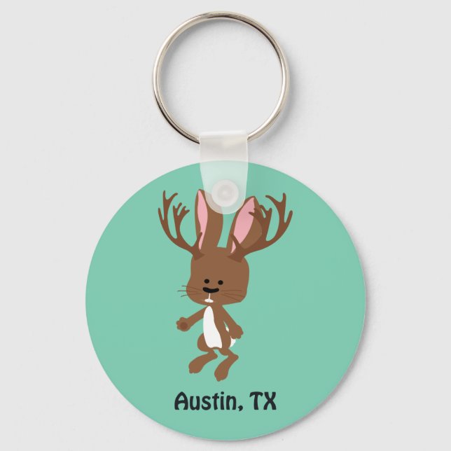 Porte-clés Cute Jackalope - Austin, Texas (Recto)