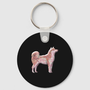 Porte-clés Cute japonaise Shiba Inu Sakura Cerry Blossom Moon