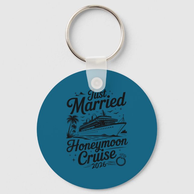 Porte-clés Cute Just Married Honeymoon Cruise 2026 Newlyweds  (Recto)