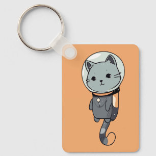 Porte-clés Cute Kawaii Astronaut Kitten
