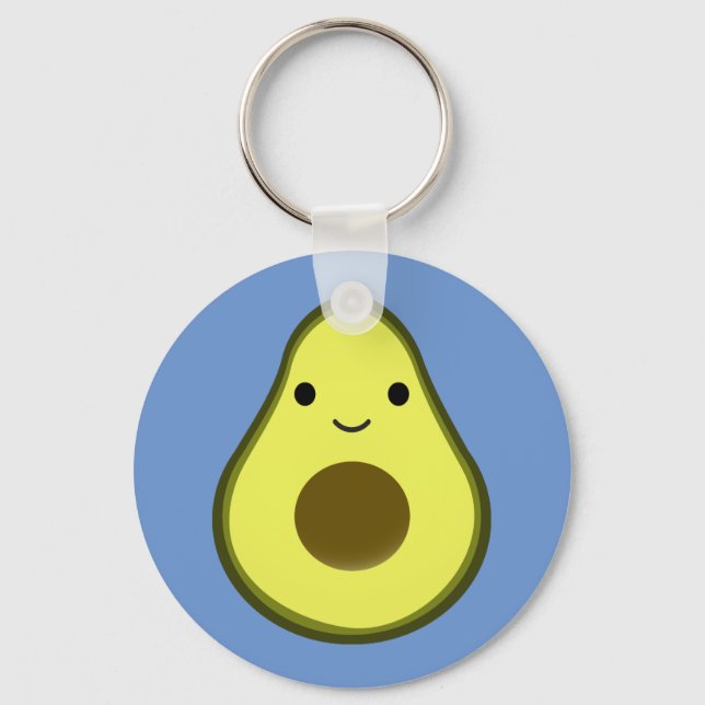 Porte-clés Cute Kawaii Avocado (Recto)