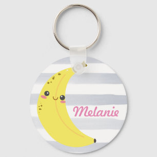 Porte-clés Cute Kawaii Banana personnalisée