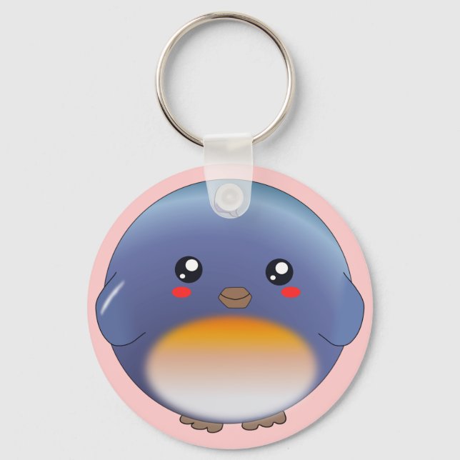 Porte-clés Cute kawaii bluebird keychain (Recto)