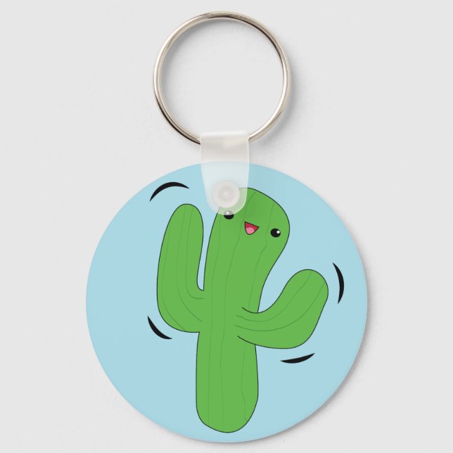 Porte-clés Cute kawaii danser porte - clé de cactus (Recto)