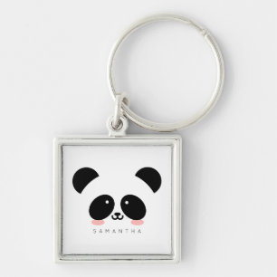 Porte-clés Cute Kawaii Panda   Add Your Name