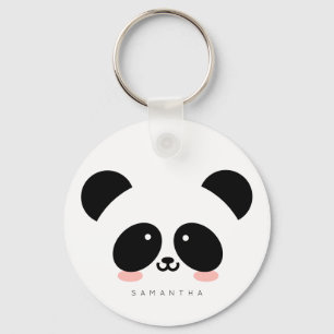 Porte-clés Cute Kawaii Panda   Add Your Name