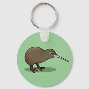 Porte-clés Cute Kiwi Brown de Nouvelle-Zélande