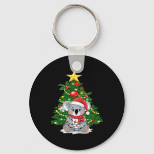 Porte-clés Cute Koala Et Arbre De Noël Koala Lover Christma