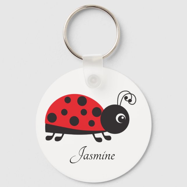 Porte-clés cute ladybug lovers add name (Recto)