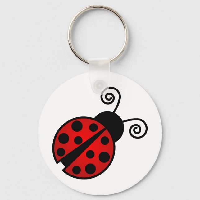 Porte-clés Cute Ladybug - Red and Black (Recto)