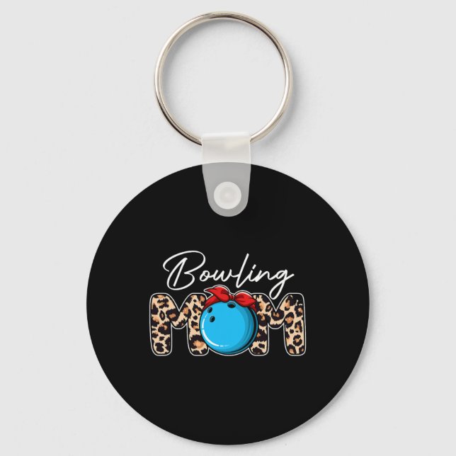 Porte-clés Cute Leopard Bowling Maman Maman Mama Sport Mère d (Recto)