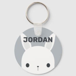 Porte-clés Cute Little Bunny Rabbit with Personalized Name