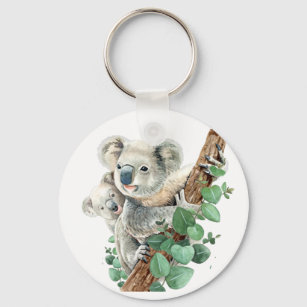 Porte-clés Cute Little Koala Oear Australian Animal Art