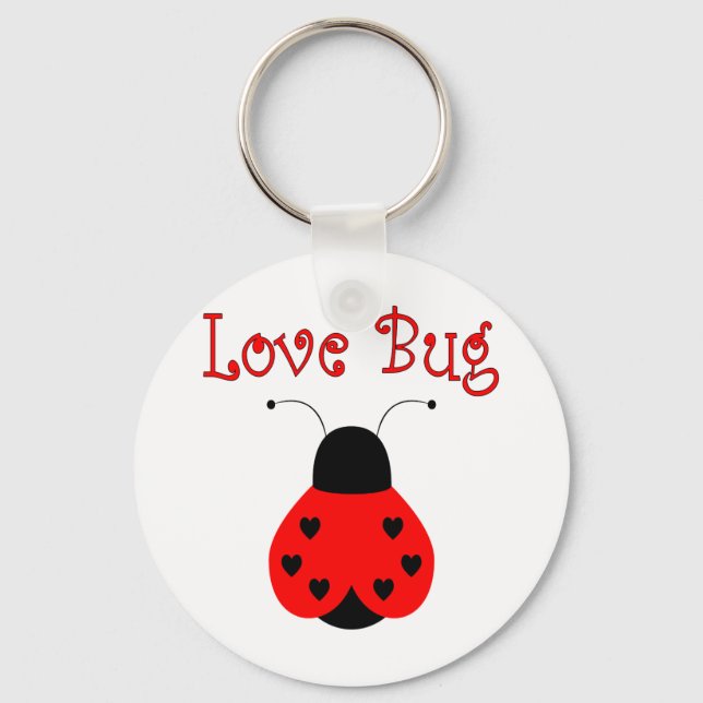 Porte-clés Cute Love Bug Heart Ladybug Porte - clé (Recto)
