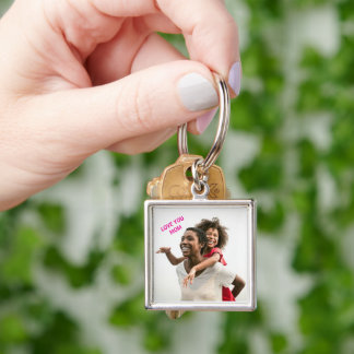 Porte-clés Cute Love You Mom Photo Keychain Gift