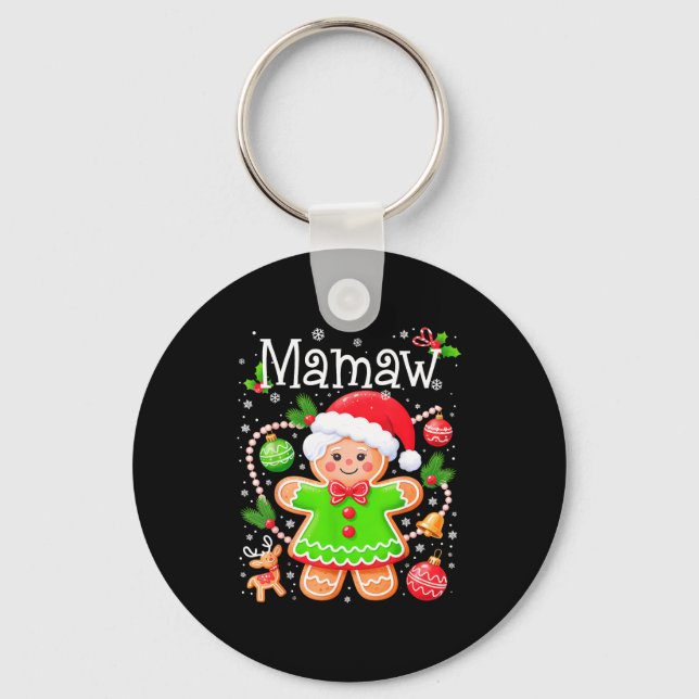 Porte-clés Cute Mamaw Gingerbread Family Matching Christmas C (Recto)