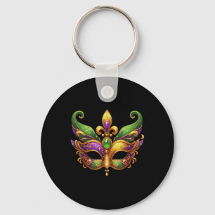 Porte-clés Cute Mardi Gras Mask Fun 2025 Mardi Gras Party Enf