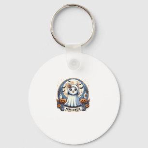 Porte-clés Cute Meow-lolween Chat en costume fantôme Hallowee