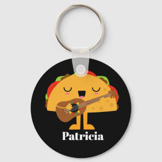Porte-clés Cute mexicaine chanter taco ajouter nom