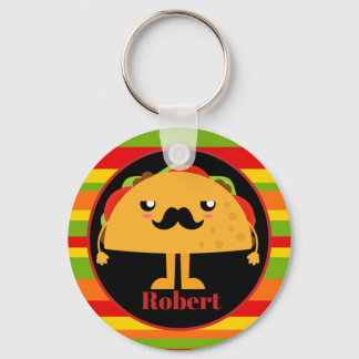 Porte-clés Cute mexicaine taco ajouter nom