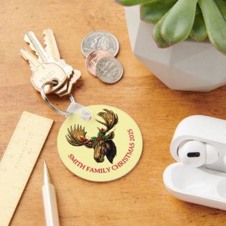 PORTE-CLÉS CUTE MOOSE CHRISTMAS DESIGN