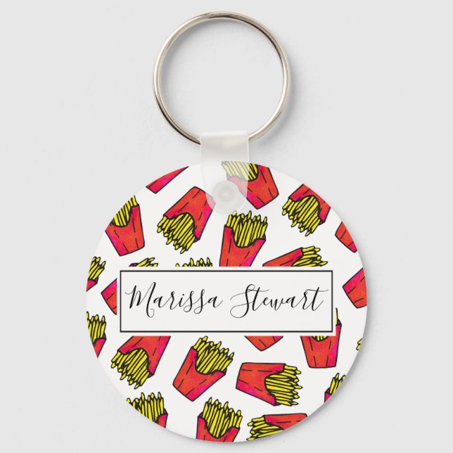 Porte-clés Cute Motif de fruits français (Recto)