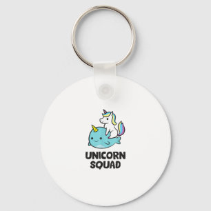 Porte-clés Cute Narwhal Unicorn Squad Funny Unicorn Et Narwh