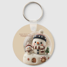 Cute Needle Felted Snowman Snowglobe