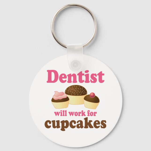 Porte-clés Cute Occupation Chocolate Cupcakes Dentist (Recto)